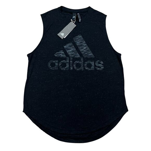 NWT Adidas Womens Winners Muscle Tee Black Size Large - Picture 1 of 4